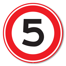 Snelheidsbord 5 km/h