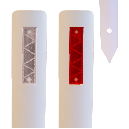 Bermpaal Flexibel Wit, Reflectors Rood/Wit