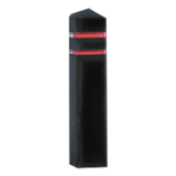 Diamantkoppaal Zwart rood/witte bandjes