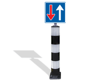 Flexpost BB21 -EZ- wit/zwart F06 40cm