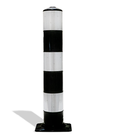 Flexpost kunst. BB21 zuil zwart/wit Incl. bev. set