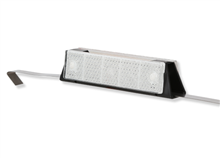 Vangrailreflector enkel Wit incl. rvs band