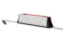 Vangrailreflector dubbel Rood/Wit incl. rvs band