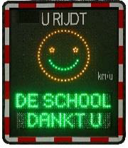 Agmi Speedsign 122 -Smiley-Accu (mob opstelling)