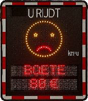 Agmi Speedsign 122 -Smiley-Zon (mob opstelling)
