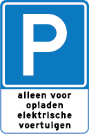 Parkeergelegenheid alleen voor opladen elektrische voertuigen