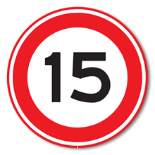 Snelheidsbord 15 km/u