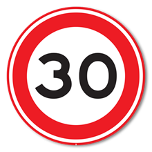 Snelheidsbord 30 km/u