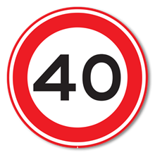 Snelheidsbord 40 km/h