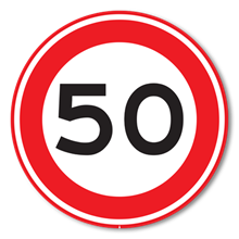 Snelheidsbord 50 km/u
