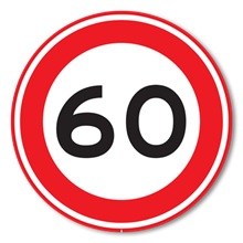 Snelheidsbord 60 km/u