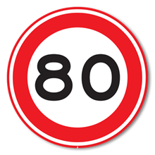 Snelheidsbord 80 km/u