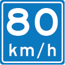 Adviessnelheid 80 km/u