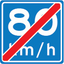 Einde adviessnelheid 80 km/u