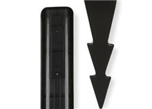 Reflectorpaal (harpoen) zwart, zonder reflectors