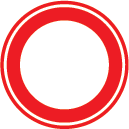 Gesloten in beide richtingen voor alle voertuigen