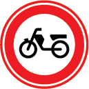 Gesloten voor bromfietsen en gehandicaptenvoertuigen met in werking zijnde motor