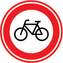Gesloten voor fietsen, bromfietsen en voor gehandicaptenvoertuigen