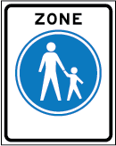 Zone verplicht voetpad