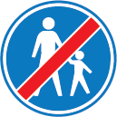 Einde verplicht voetpad