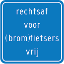Rechtsaf voor (brom)fietsers